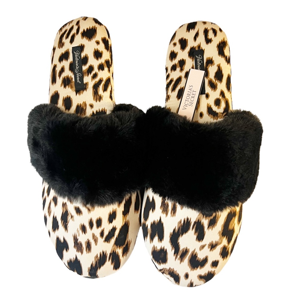 NEW Victoria’s Secret Leopard Slippers Size Large NWT